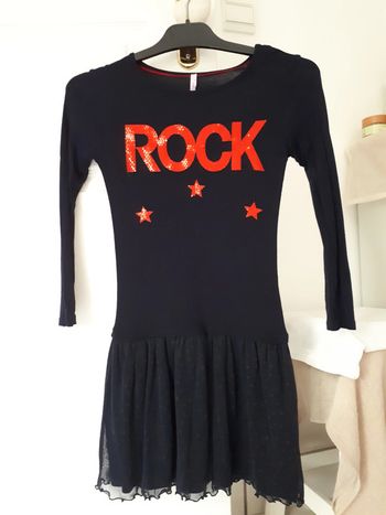 Superbe robe volantée Gémo 8 ans bleu marine