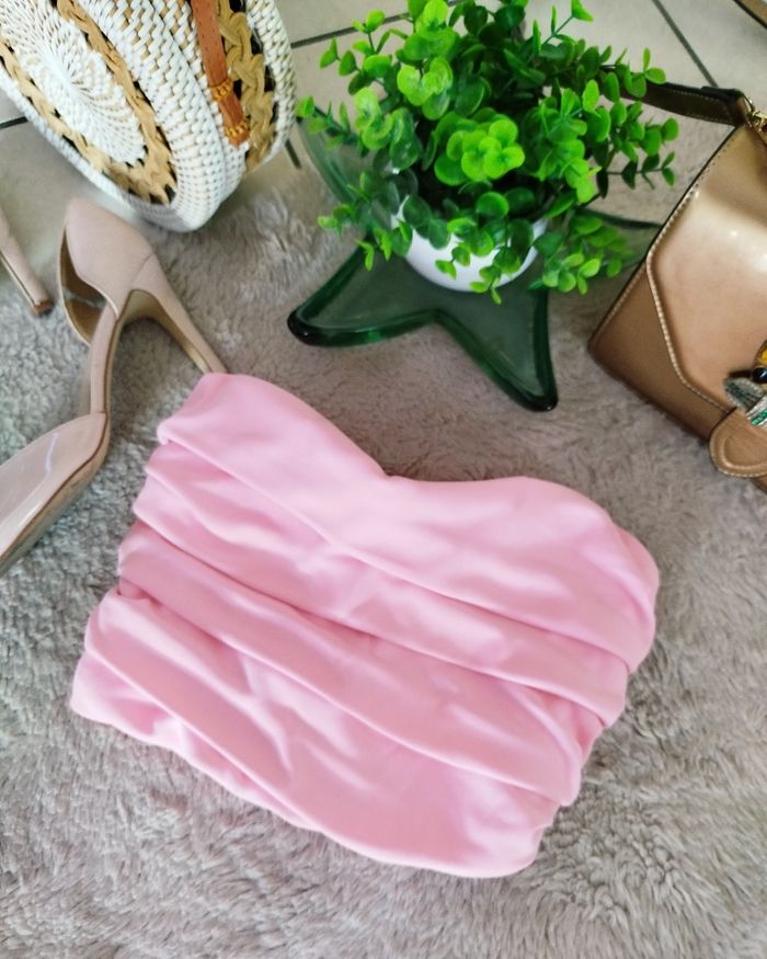 Bustier top drapée semi rigide S/M ZARA lo - photo numéro 5