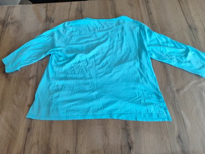 Blouse Afibel Bleue Turquoise Taille M - Parfaite pour l'été ! À saisir vite ! - photo numéro 3