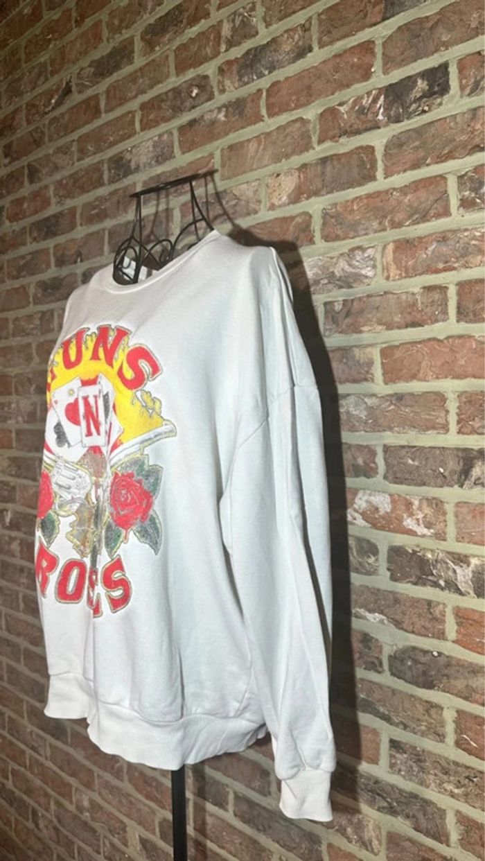 Sweat blanc Guns N Roses Pull and Bear Taille S / 36 - photo numéro 4
