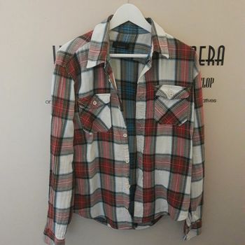 Chemise manches longues à carreaux Zara Man taille L