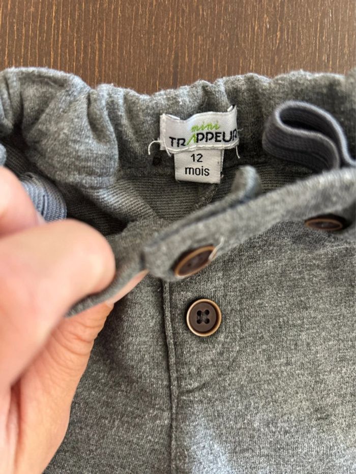 Elegante Pantalón Gris Mini Trappeur - Talla 12 Meses (Niño) - photo numéro 2