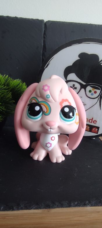 Littlest Petshop Pet Shop LPS jumbo lapin Bunny rabbit Pink deco pet shop Rose