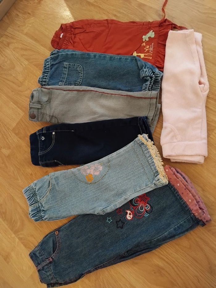 Lot pantalons fille 6mois - photo numéro 7