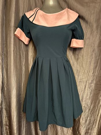 Superbe robe style années 50 bleu marine XS/34