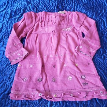 🌸 Robe pull manche longue marque kenzo avec broderie fleur taille 18 mois