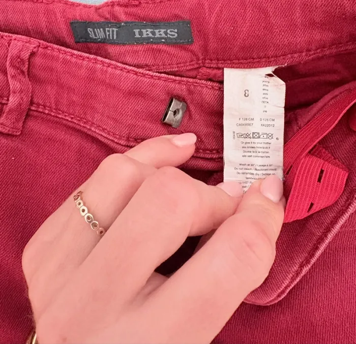 Jean slim fit rouge Ikks - photo numéro 3