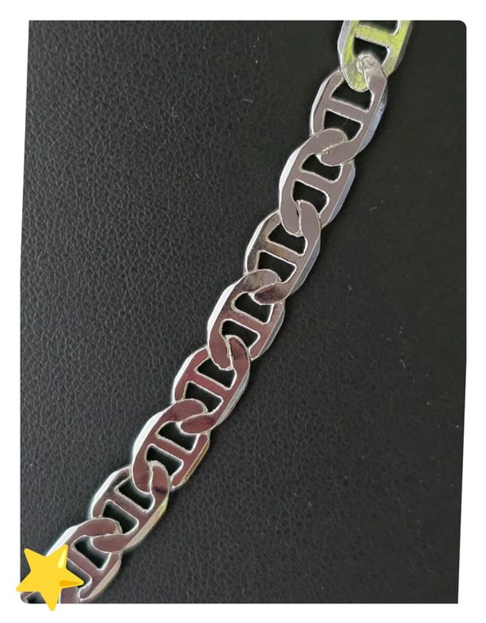 Collier maille marine 5mm 45cm plaquage argent - photo numéro 3