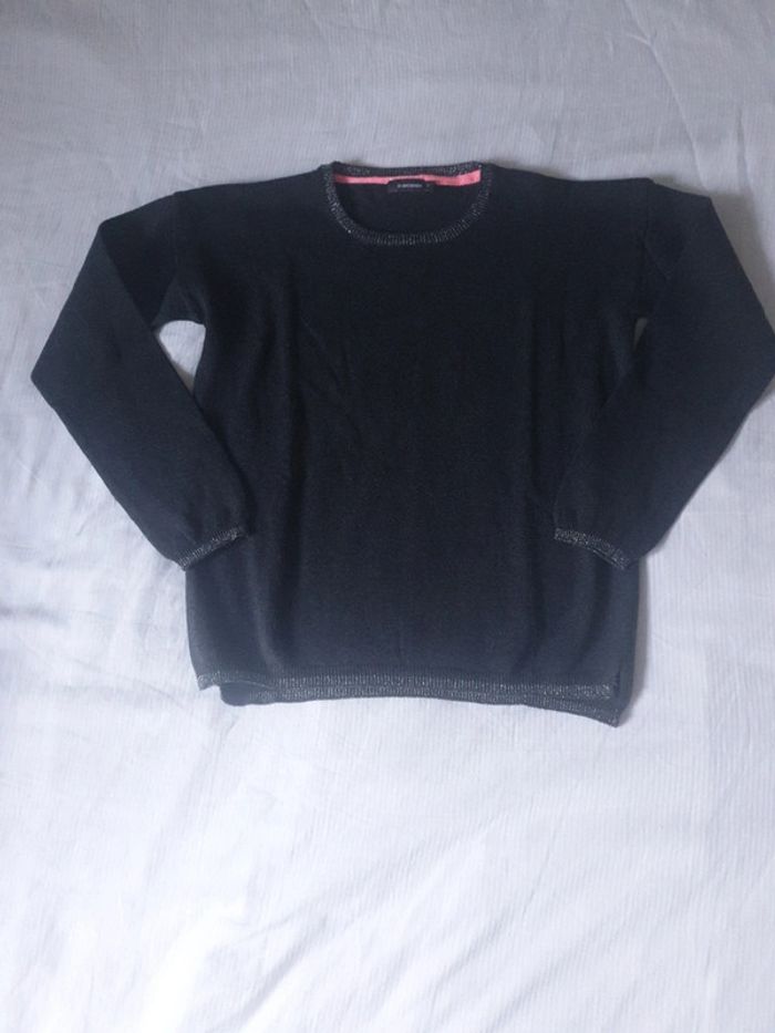 Neuf pull fille gris anthracite et argenté taille 10 ans