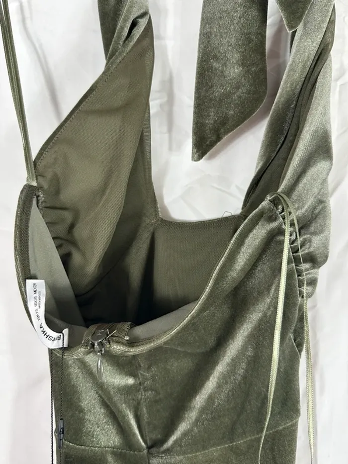 Robe Bershka Verte velour - photo numéro 7