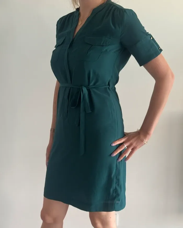 Robe verte à manches courtes 38 - photo numéro 2