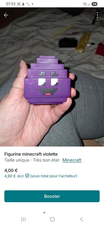 Figurine minecraft violette