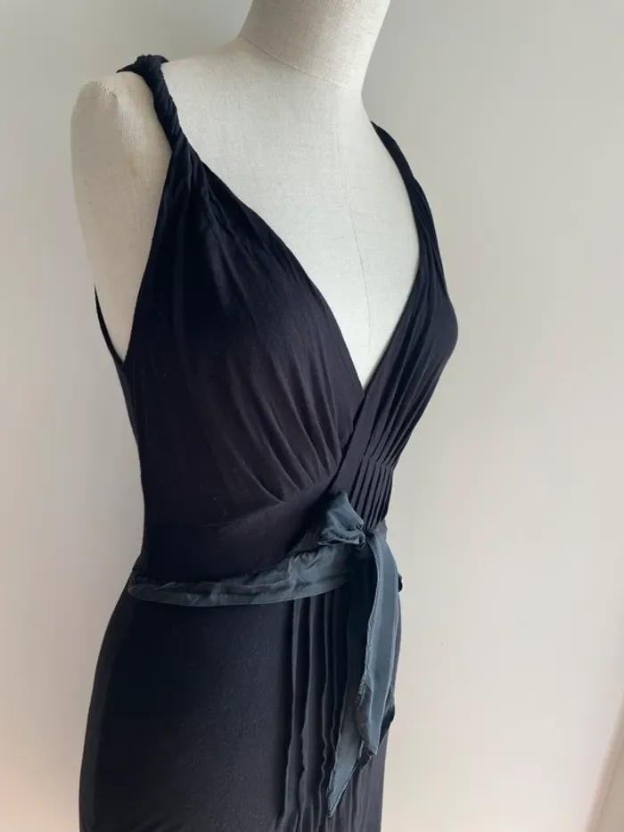 Robe noire ceinturée Sandro T.1 - photo numéro 5