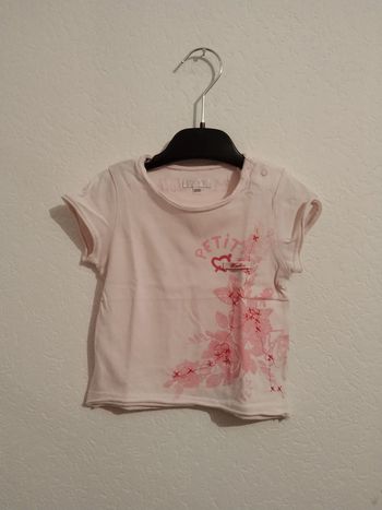 tee shirt rose pâle kookai fille 2 ans