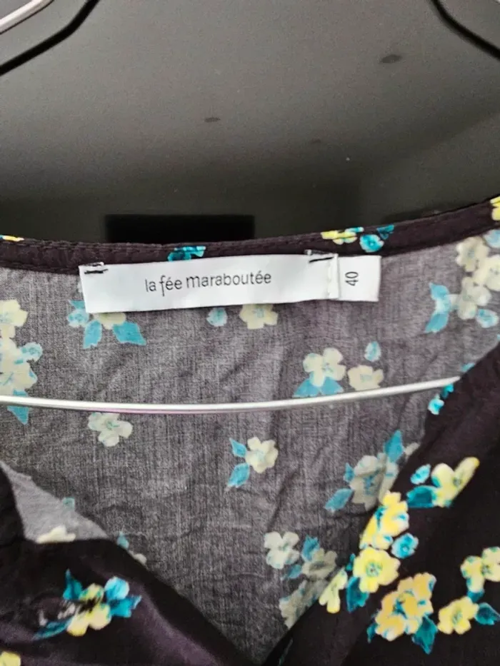 Chemisier/ blouse fleur fée Maraboutée taille 40 - photo numéro 3