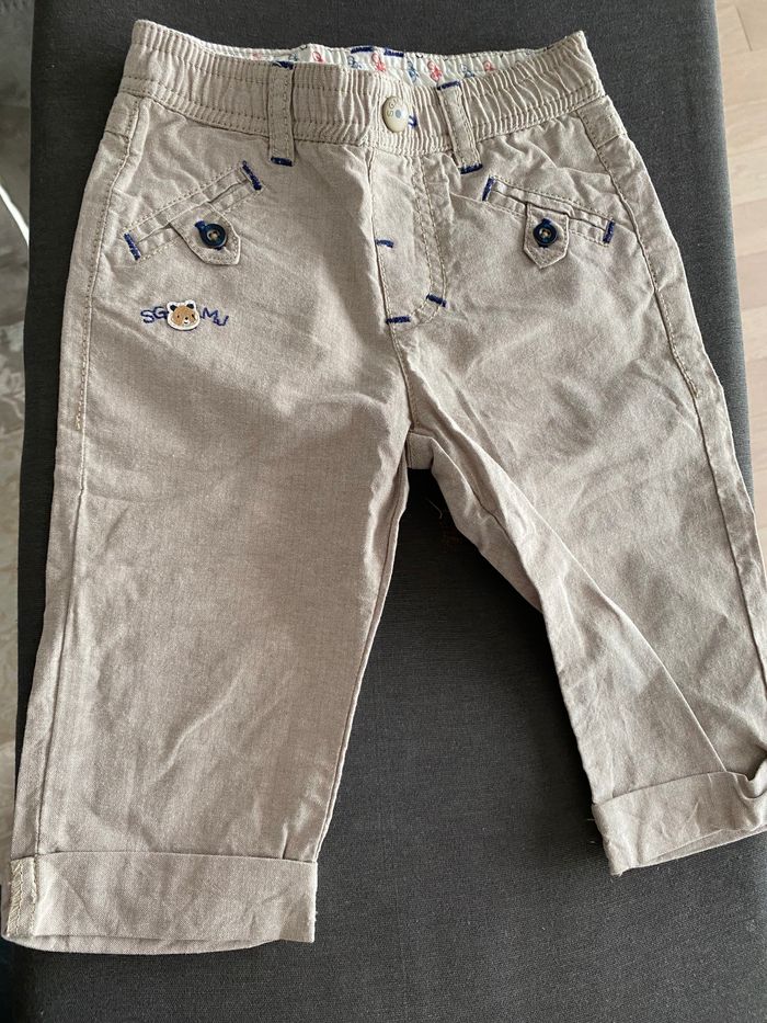 Pantalon beige gris Sergent Major taille 6 mois