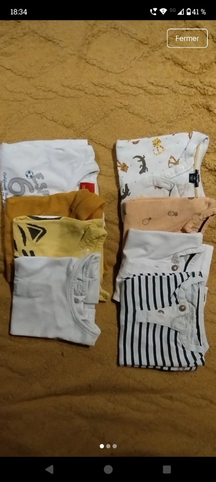 Lot de 8 t-shirt manches courtes