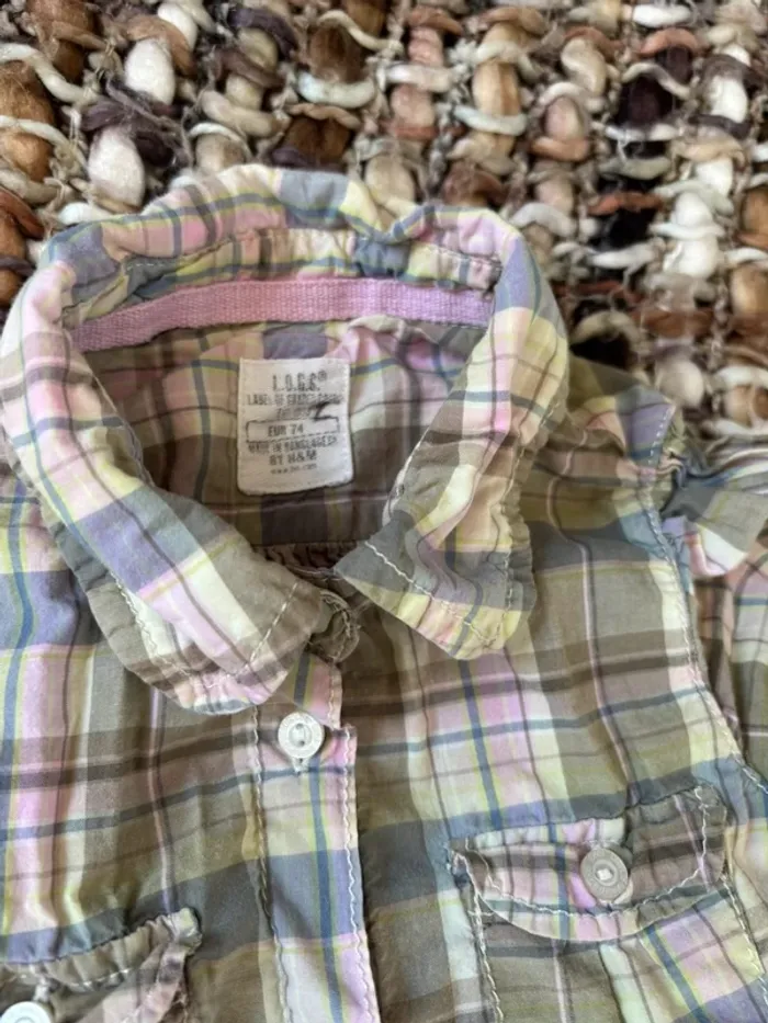 Petite chemise à carreau fille 12 mois - photo numéro 3