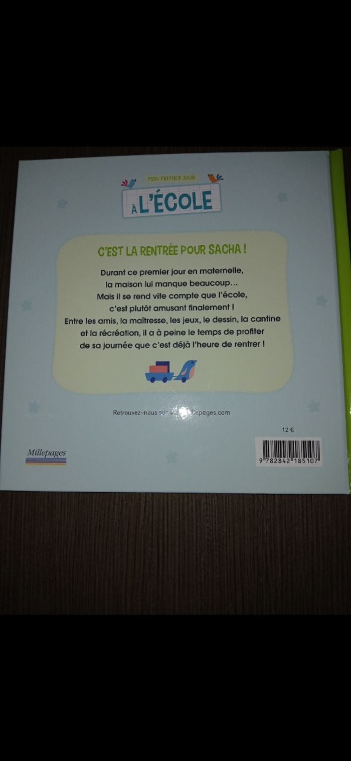 Livre mon premier jour a l'école - photo numéro 2