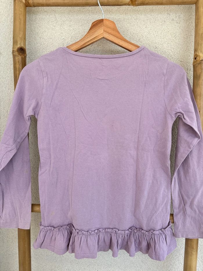 t-shirt violet à manches longues - photo numéro 5