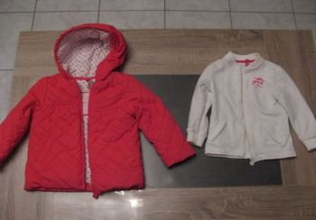 Veste doublée gilet polaire fille 24 mois