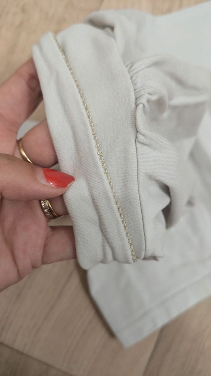 Tee-shirt manches longues crème 18 Mois - photo numéro 3