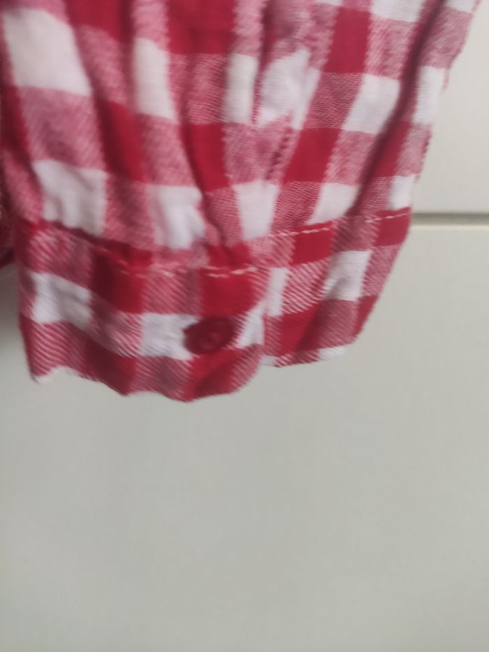 Primark chemise à carreaux blanc rouge 11 12 ans - photo numéro 5