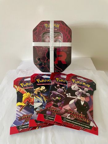Pokebox Mewtwo+artset blisters carton rivalités destinées 