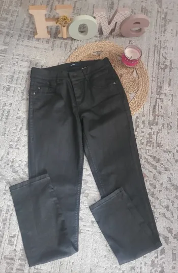 Pantalon noir simili cuir _ taille 34/XS