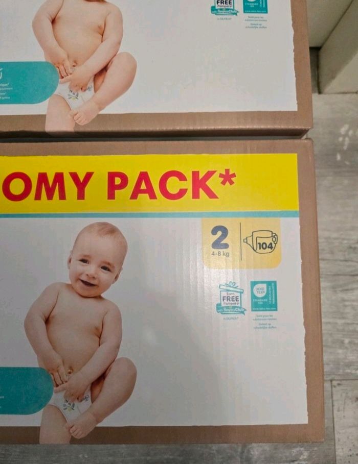 🍼 Pampers Harmonie T2 Lot de 2 × 104 couches (4–8 kg) - photo numéro 2