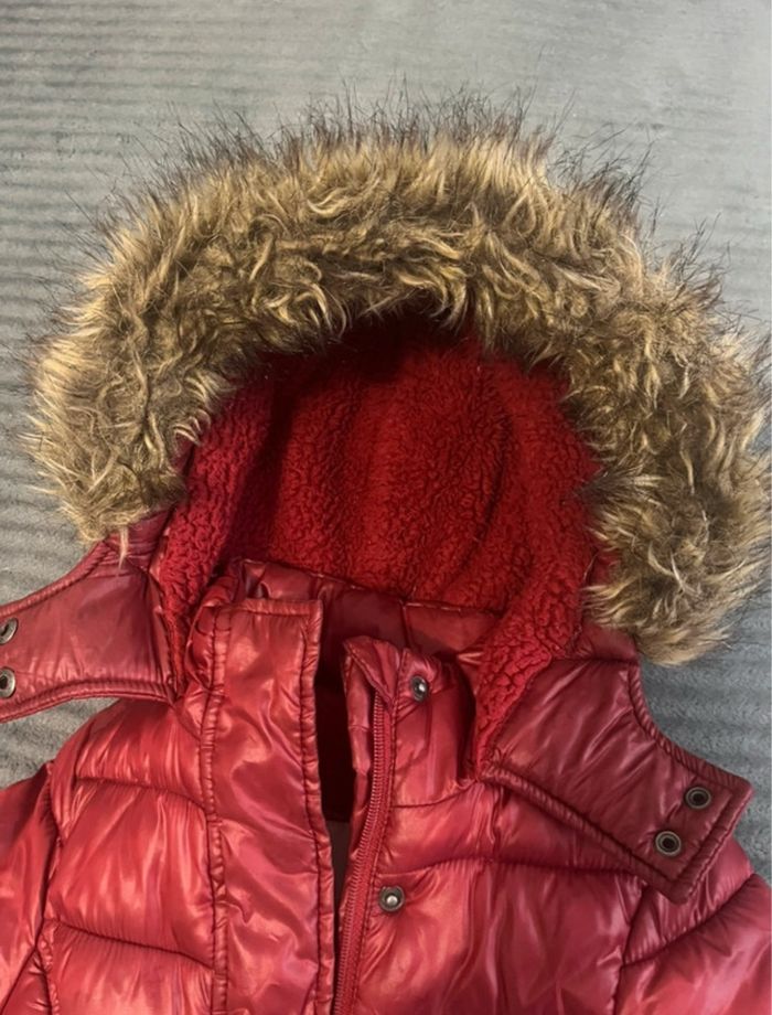 Manteau rouge délavé  4 ans fille - photo numéro 3