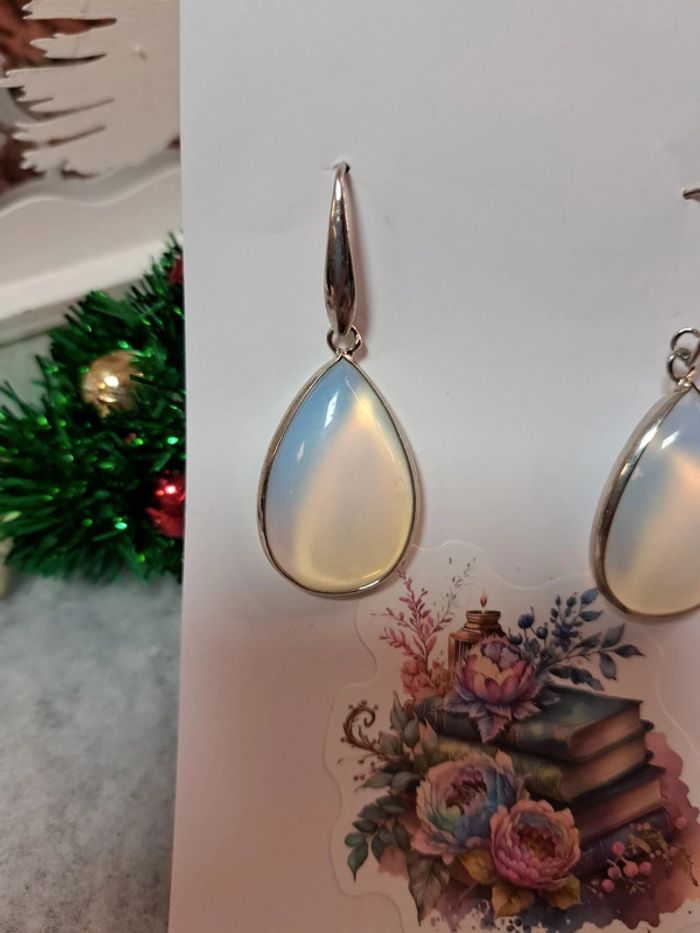 Boucles d'oreilles pendante gouttes - photo numéro 6