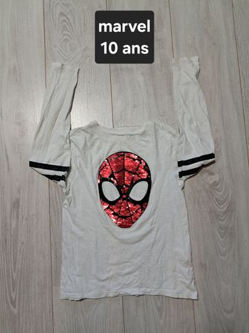 Tee-shirt ML marvel 10 ans