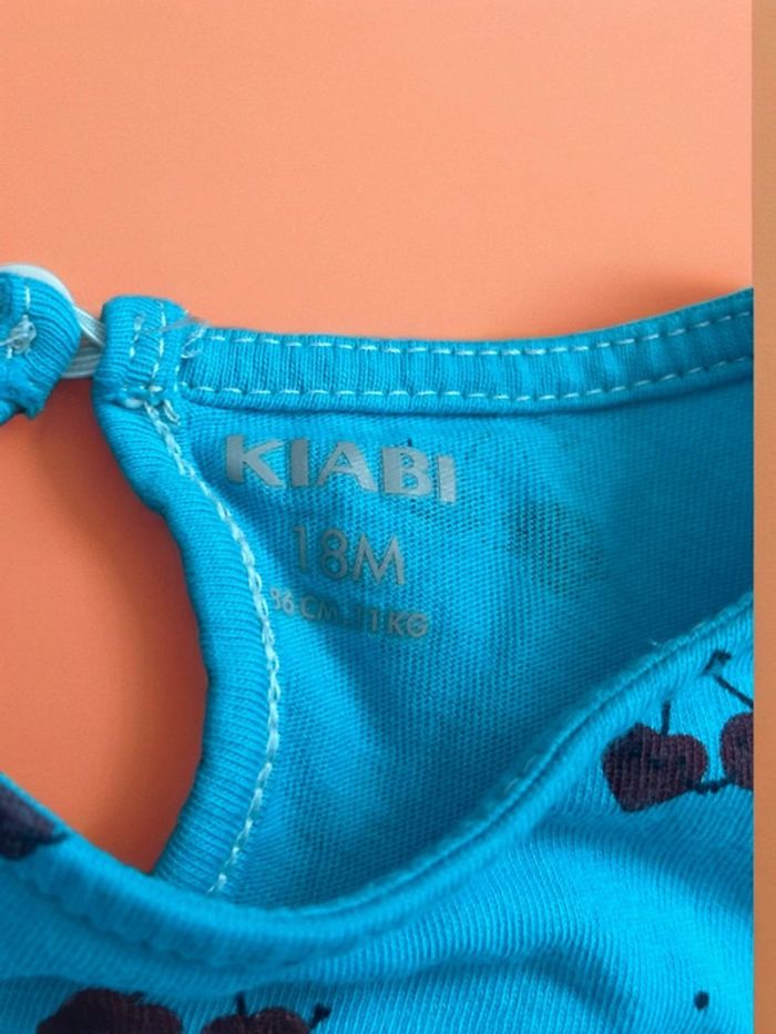 T-shirt turquoise cerise Kiabi - photo numéro 4