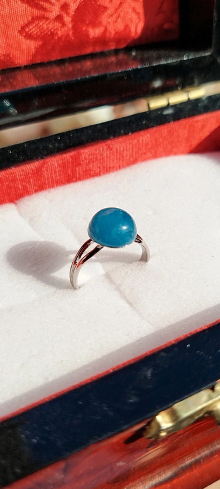 Bague p/Argent Aigue-marine AA