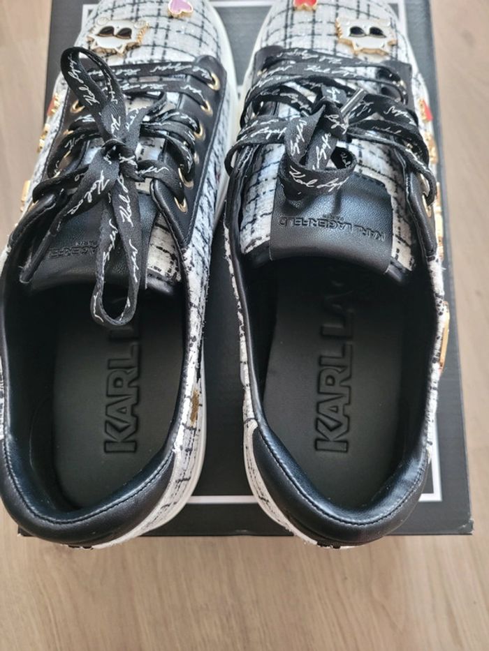 Baskets en toile Karl Lagerfeld modèle "Boucle pins sneaker" - photo numéro 4