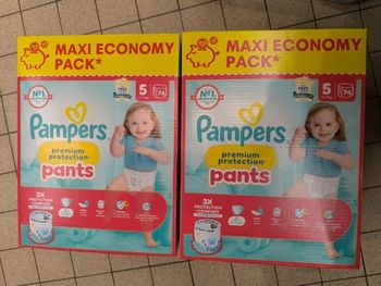 Pampers premium pants T5 - 2*74 couches culottes