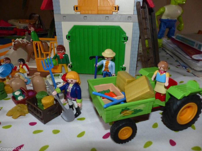 lot playmobils la grande ferme + persos  et accessoires - photo numéro 6