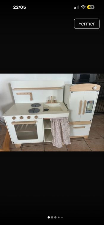 Cuisine en bois + frigo
