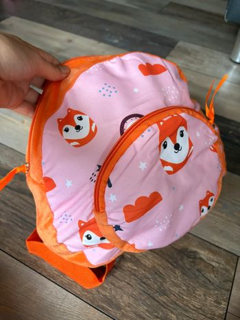 Sac à dos 2en1 peluche enfants renard neuf