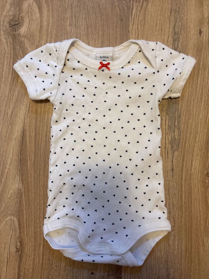 Lot 4 bodies manches courtes 3 mois Petit Bateau - photo numéro 8