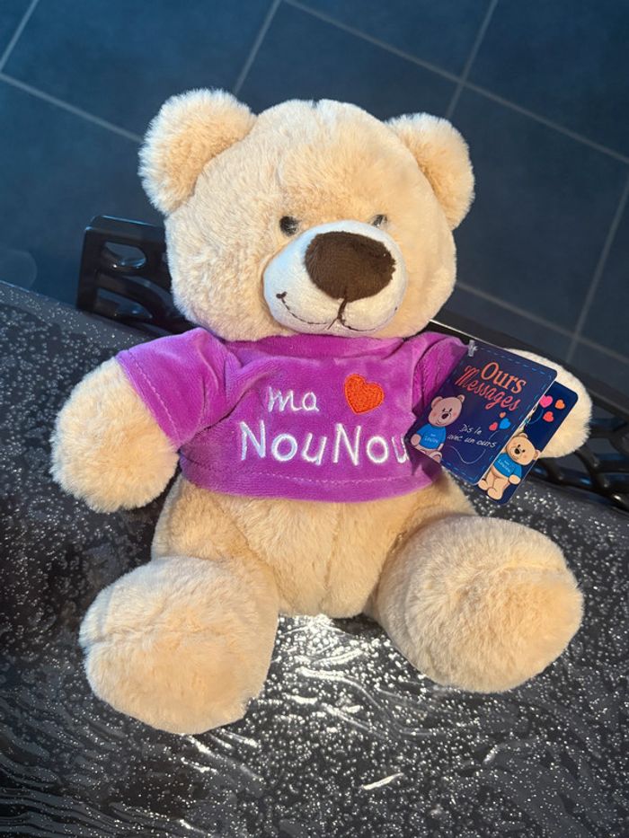 Peluche ourson « Ma nounou » - photo numéro 2