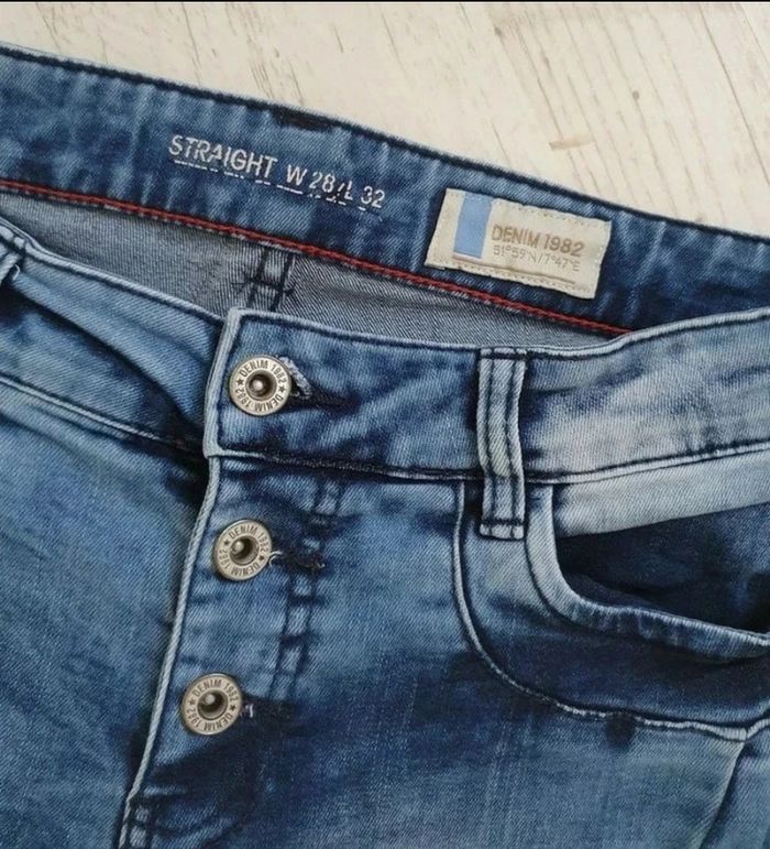Jeans Straight Denim 1982 braguette boutons T: W28/L 32 (38) - photo numéro 6