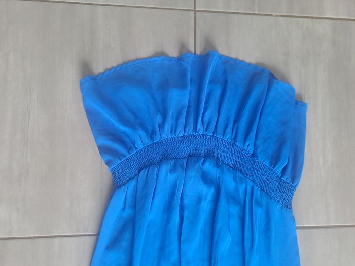 Blouse longue / Tunique bleu Kiabi Taille 38 - photo numéro 5
