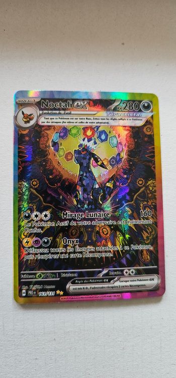 Carte Pokémon Noctali EX Evolution Prismatique