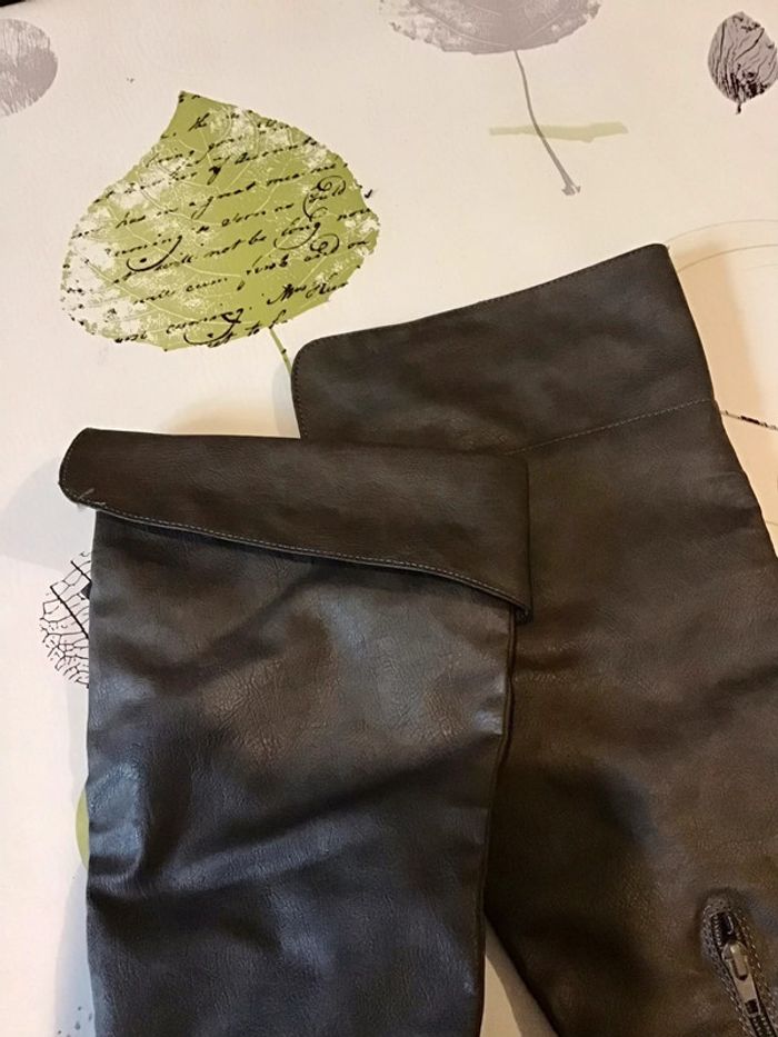 Botte compensée grise taille 37 peuvent se porter pliés ou déplier - photo numéro 6