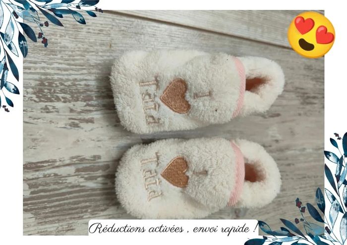 Lots chaussons bébé + mouffles - photo numéro 2