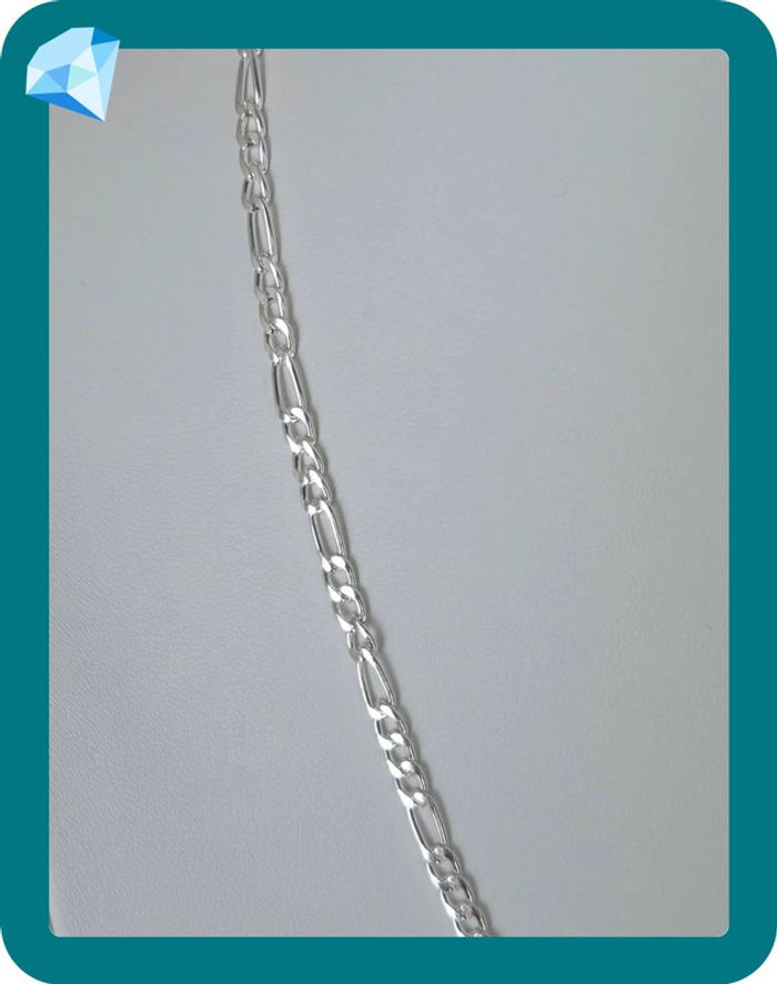 Collier maille figaro 50cm 4mm - photo numéro 2