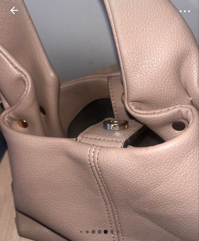 Sac beige souple imitation cuir – style cabas – Jade & Lisa - photo numéro 6