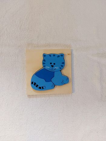 Puzzle chat en bois 4 pièces